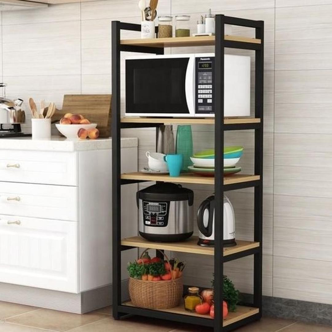 5-Tier Industrial Kitchen Baker's Rack Microwave Stand Storage Shelf